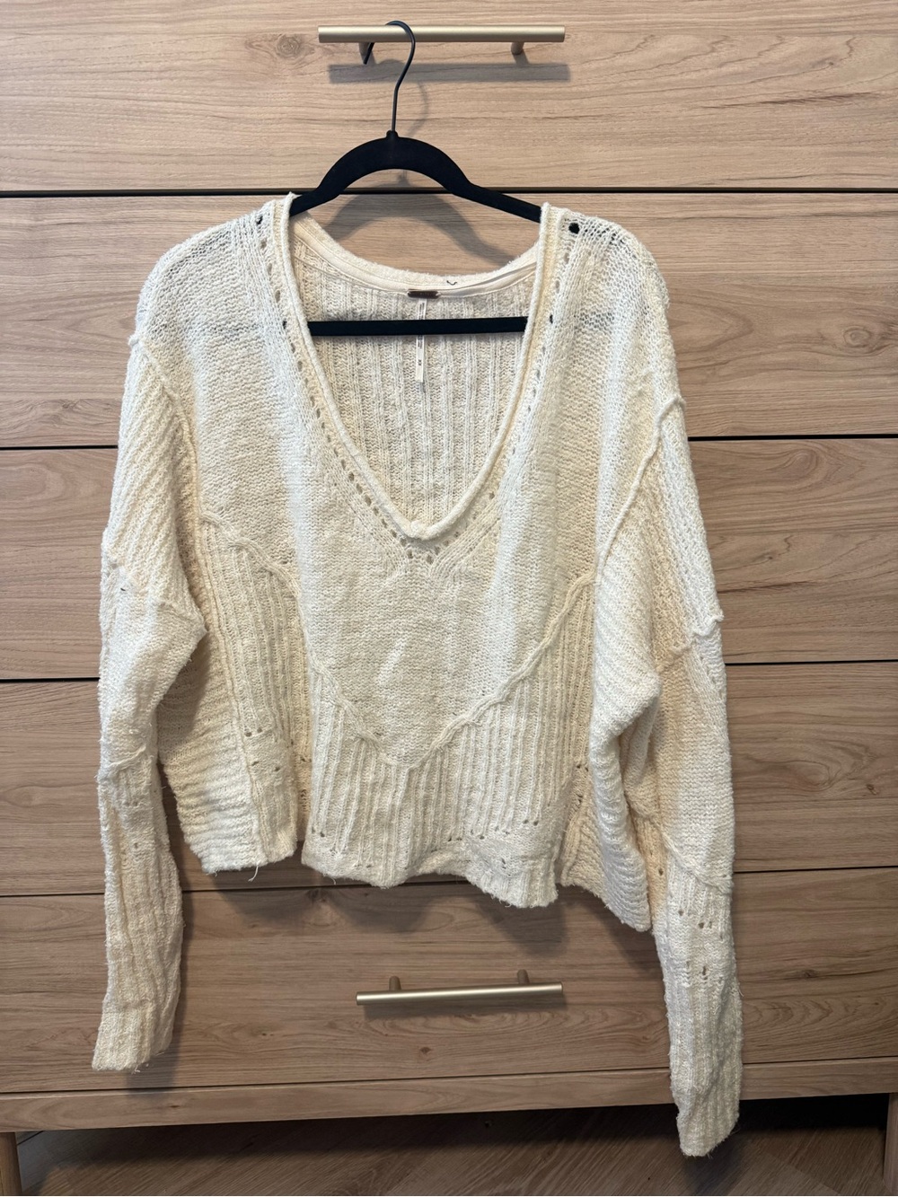 Free People Chunky Knit Sweater - Cream